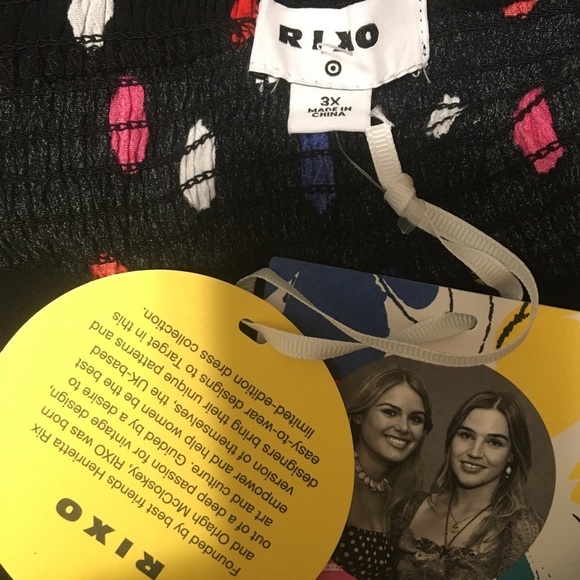 Polka Dot Sleeveless Halter Dress RIXO Target Blk Q. - Picture 6 of 7